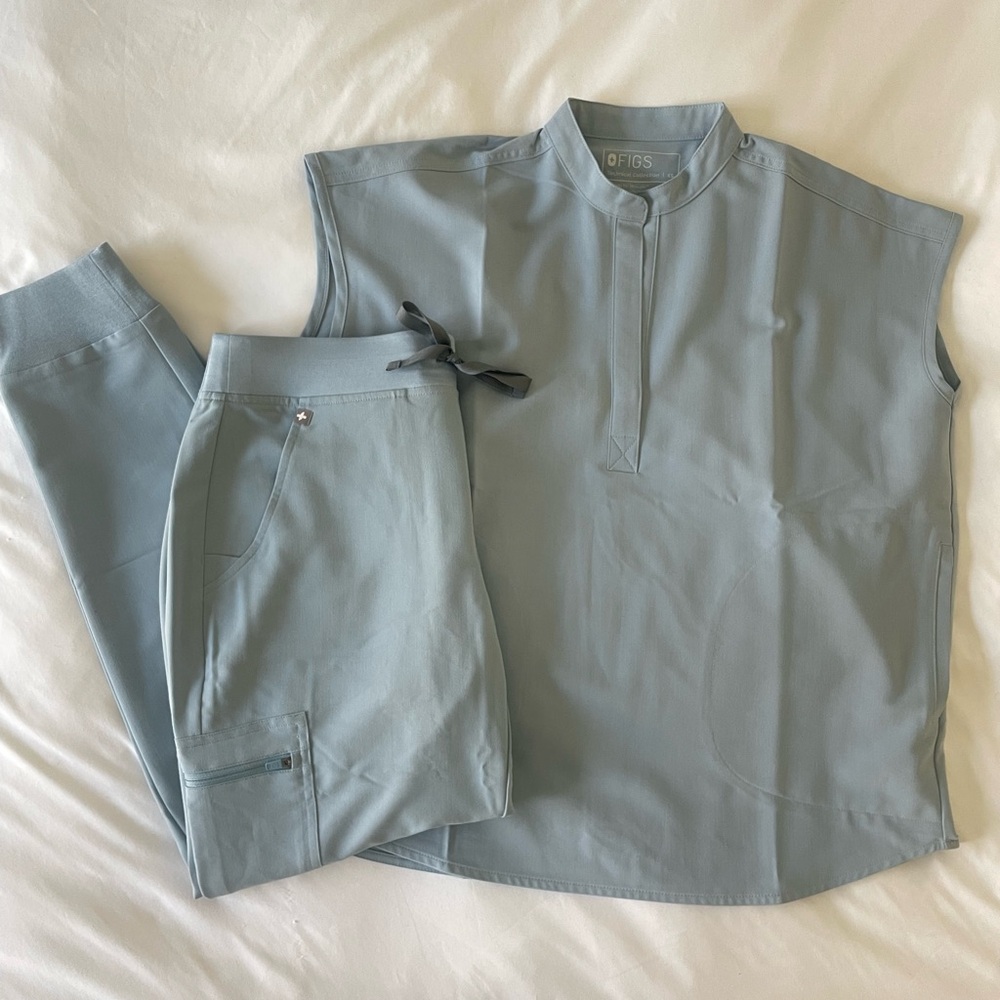 Figs Dusty Blue Set - Brand New